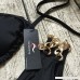 tengweng Women Sexy Black High Neck Tankini Padded Bikini with Chain Decorative Black B01M06PNDG